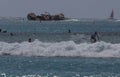 Shipwreck at Waikiki Beach Oahu Hawaii Royalty Free Stock Photo